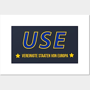 USE Vereinigte Staaten von Europa U.S.E Posters and Art